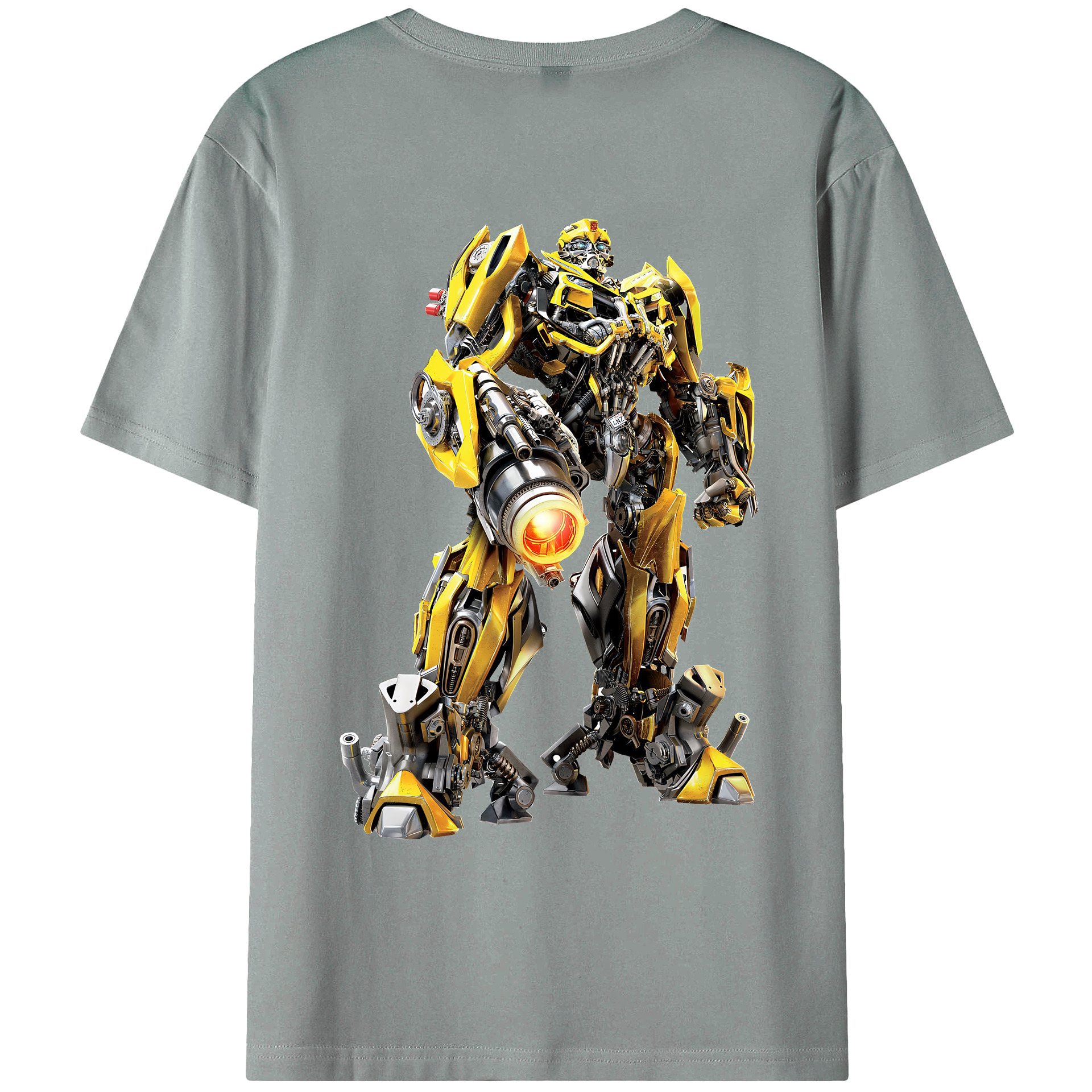 （画像用） Transformers トランスフォーマー 綿100％ メンズ半袖Tシャツ（バックプリント） 通気性